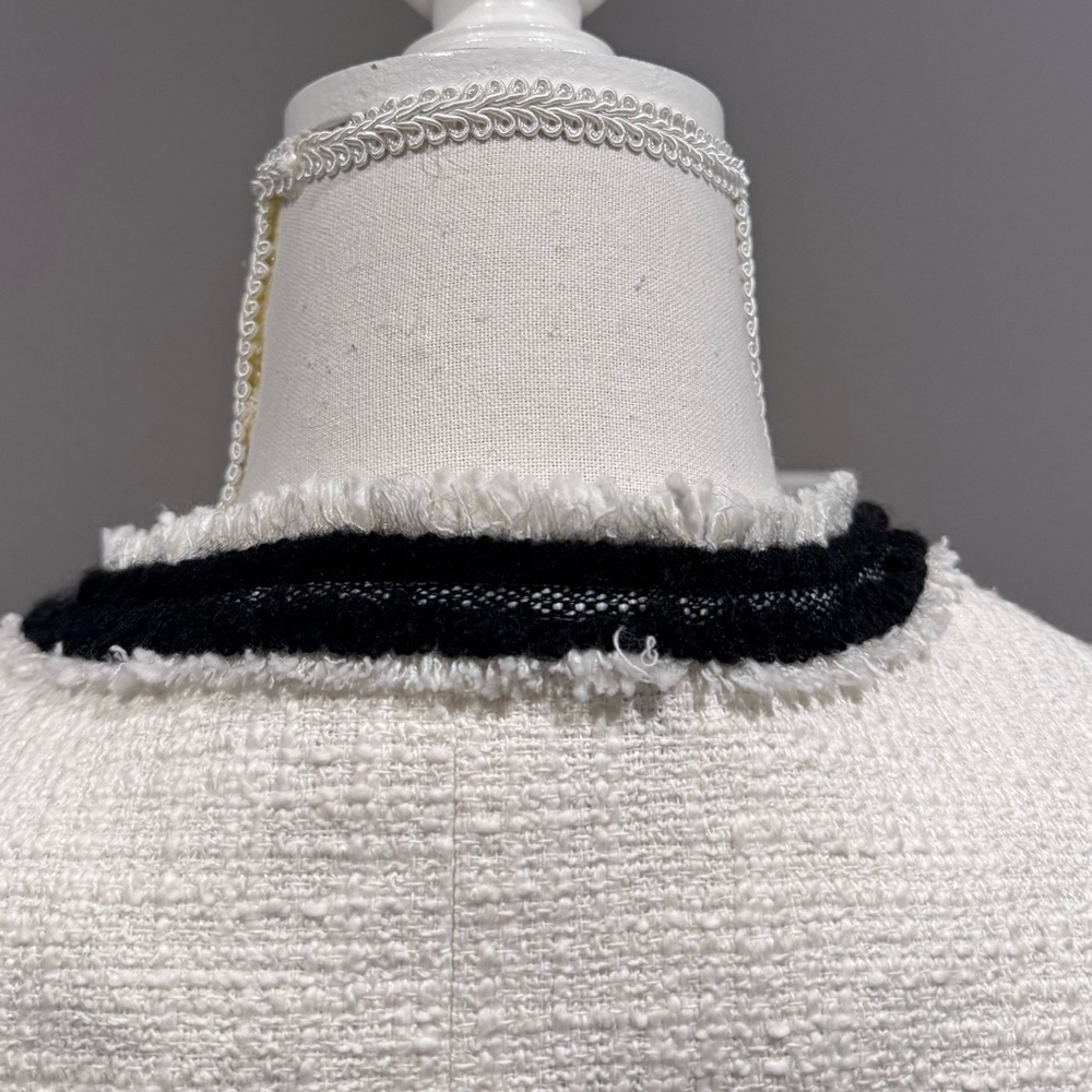 Tweed White and Black Lady Jacket from Talbot’s Sz 14 Petite - Picture 5 of 9